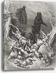 Постер Доре Гюстав The Children Destroyed by Bears, illustration from Dore's 'The Holy Bible', 1866 Постер Доре Гюстав The Children Destroyed by Bears, illustration from Dore's 'The Holy Bible', 1866