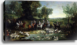 Постер Одри Жан-Батист Louis XV Stag Hunting in the Forest at Saint-Germain, 1730 Постер Одри Жан-Батист Louis XV Stag Hunting in the Forest at Saint-Germain, 1730