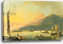 Постер Ходжес Уильям Tahitian War Galleys in Matavai Bay, Tahiti, 1766 Постер Ходжес Уильям Tahitian War Galleys in Matavai Bay, Tahiti, 1766