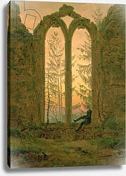 Постер Фридрих Каспар (Caspar David Friedrich) Ruins of the Oybin Monastery 1835-40 Постер Фридрих Каспар (Caspar David Friedrich) Ruins of the Oybin Monastery 1835-40