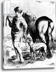 Постер Альцгеймер Адам Boy with a Horse and Two Dogs, c.1597-1610 Постер Альцгеймер Адам Boy with a Horse and Two Dogs, c.1597-1610