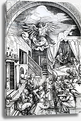 Постер Дюрер Альбрехт The Birth of the Virgin, from the Cycle of the Life of the Virgin, 1511 Постер Дюрер Альбрехт The Birth of the Virgin, from the Cycle of the Life of the Virgin, 1511