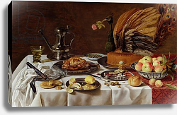 Постер Клас Питер Still Life with a Peacock Pie, 1627 Постер Клас Питер Still Life with a Peacock Pie, 1627