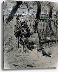 Постер Серов Валентин Alexander Pushkin in a Park, 1899 Постер Серов Валентин Alexander Pushkin in a Park, 1899