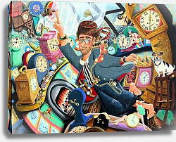 Постер Тодд Тони (совр) Lord Cut-Glass listens to the maddening tick-tock of his clocks, 2005 Постер Тодд Тони (совр) Lord Cut-Glass listens to the maddening tick-tock of his clocks, 2005