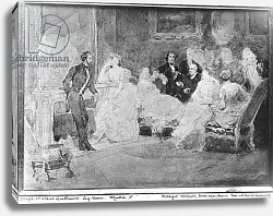Постер Лами Евген Alfred de Musset Eugene Delacroix and Pierre Antoine Berryer at a society evening, c.1840 Постер Лами Евген Alfred de Musset Eugene Delacroix and Pierre Antoine Berryer at a society evening, c.1840