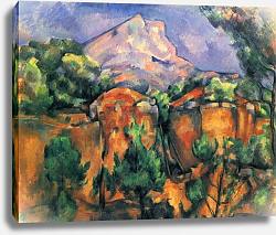 Постер Сезанн Поль (Paul Cezanne) Гора св. Виктории со стороны каменоломни Бибемюс Постер Сезанн Поль (Paul Cezanne) Гора св. Виктории со стороны каменоломни Бибемюс