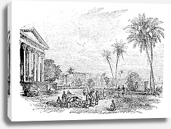 Постер Barrackpore or Barrackpur, in West Bengal, India, vintage engraving (1890) Постер Barrackpore or Barrackpur, in West Bengal, India, vintage engraving (1890)