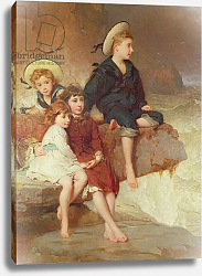 Постер Хикс Джордж The Children of Sir Hussey Vivian at the Seaside Постер Хикс Джордж The Children of Sir Hussey Vivian at the Seaside