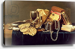 Постер Вермюлен Андрес Still Life of a Jewellery Casket, Books and Oysters Постер Вермюлен Андрес Still Life of a Jewellery Casket, Books and Oysters