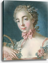 Постер Буше Франсуа (Francois Boucher) P.59-1959 Head of Flora, engraved by Louis-Marin Bonnet 1769 Постер Буше Франсуа (Francois Boucher) P.59-1959 Head of Flora, engraved by Louis-Marin Bonnet 1769