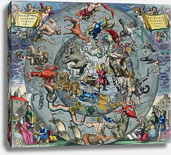 Постер Селлариус Адре (карты) Map of the Constellations of the Northern Hemisphere, from 'The Celestial Atlas', 1660-61 Постер Селлариус Адре (карты) Map of the Constellations of the Northern Hemisphere, from 'The Celestial Atlas', 1660-61