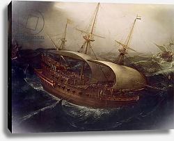 Постер Врум Корнелис Dutch Battleship in a Storm Постер Врум Корнелис Dutch Battleship in a Storm