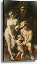 Постер Корреджо (Correggio) Venus with Mercury and Cupid, c.1525 Постер Корреджо (Correggio) Venus with Mercury and Cupid, c.1525