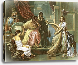 Постер Селлариус Адре (карты) David playing the harp for Saul Постер Селлариус Адре (карты) David playing the harp for Saul