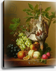 Постер Бломерс Арнольд Still Life with Fruit and a Dead Partridge Постер Бломерс Арнольд Still Life with Fruit and a Dead Partridge