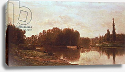 Постер Добиньи Шарль The Confluence of the River Seine and the River Oise Постер Добиньи Шарль The Confluence of the River Seine and the River Oise
