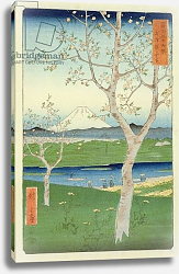 Постер Утагава Хирошиге (яп) Fuji from Koshigaya, Mushashi, No.14 from the series '36 Views of Mt. Fuji',, Постер Утагава Хирошиге (яп) Fuji from Koshigaya, Mushashi, No.14 from the series '36 Views of Mt. Fuji',,