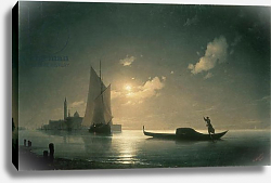Постер Айвазовский Иван Gondolier at Sea by Night, 1843 Постер Айвазовский Иван Gondolier at Sea by Night, 1843