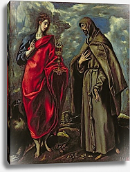 Постер Эль Греко St. John the Evangelist and St. Francis, c.1600 Постер Эль Греко St. John the Evangelist and St. Francis, c.1600