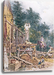 Постер Хант Уильям Dr. Monro inspecting his stables Постер Хант Уильям Dr. Monro inspecting his stables