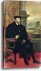 Постер Тициан (Tiziano Vecellio) Seated Portrait of Emperor Charles V, 1548 Постер Тициан (Tiziano Vecellio) Seated Portrait of Emperor Charles V, 1548