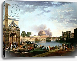 Постер Джоли Антонио The Election of the Pope with the Castel St. Angelo, Rome in the background Постер Джоли Антонио The Election of the Pope with the Castel St. Angelo, Rome in the background