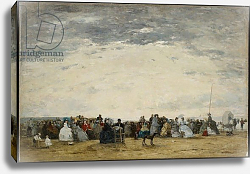 Постер Буден Эжен (Eugene Boudin) Vacationers on the Beach at Trouville, 1864 Постер Буден Эжен (Eugene Boudin) Vacationers on the Beach at Trouville, 1864