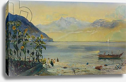 Постер Инчболд Джон Lake Leman with the Dents du Midi in the Distance, 1863 Постер Инчболд Джон Lake Leman with the Dents du Midi in the Distance, 1863