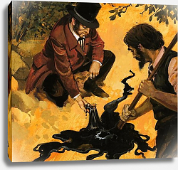 Постер An Edwardian gentleman discovering oil Постер An Edwardian gentleman discovering oil