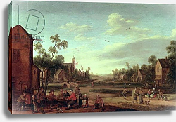 Постер Друхслот Джуст A Wooded River Landscape, 1646 Постер Друхслот Джуст A Wooded River Landscape, 1646