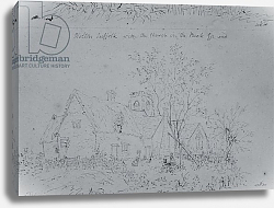 Постер Констебль Джон (John Constable) Cottage at Holton with the church in the background Постер Констебль Джон (John Constable) Cottage at Holton with the church in the background