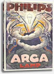 Постер Гестел Лео Poster advertising Philips Arga Lamp, c.1918 Постер Гестел Лео Poster advertising Philips Arga Lamp, c.1918