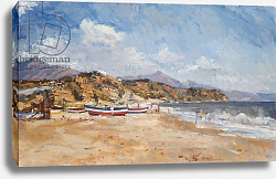 Постер Гланвиль Кристофер (совр) Beach and Mountains, Nerja, 2001 Постер Гланвиль Кристофер (совр) Beach and Mountains, Nerja, 2001