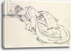 Постер Школа: Японская A Courtesan Offering a Cup, 18th-19th century Постер Школа: Японская A Courtesan Offering a Cup, 18th-19th century