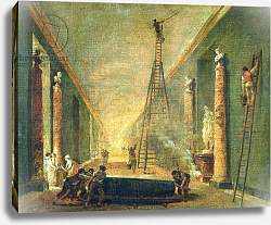 Постер Робер Юбер View of the Grand Gallery of the Louvre During Restoration, 1798-99 Постер Робер Юбер View of the Grand Gallery of the Louvre During Restoration, 1798-99
