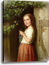 Постер Бремен Мейер Young Girl Standing in a Doorway Knitting, 1863 Постер Бремен Мейер Young Girl Standing in a Doorway Knitting, 1863