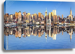 Постер США, Нью-Йорк. New York City View over Hudson River Постер США, Нью-Йорк. New York City View over Hudson River