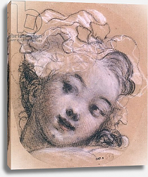 Постер Фрагонар Жан Portrait presumed to be Rosalie, daughter of the artist Постер Фрагонар Жан Portrait presumed to be Rosalie, daughter of the artist