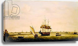 Постер Холман Франсис The Frigate 'Surprise' at Anchor off Great Yarmouth, Norfolk, c.1775 Постер Холман Франсис The Frigate 'Surprise' at Anchor off Great Yarmouth, Norfolk, c.1775