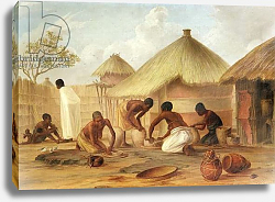 Постер Бэйнс Томас Manufacture of Sugar at Katipo - Making the panellas or pots to contain it, 1859 Постер Бэйнс Томас Manufacture of Sugar at Katipo - Making the panellas or pots to contain it, 1859