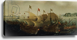 Постер Врум Корнелис A Sea Action, possibly the Battle of Cadiz, 1596 Постер Врум Корнелис A Sea Action, possibly the Battle of Cadiz, 1596