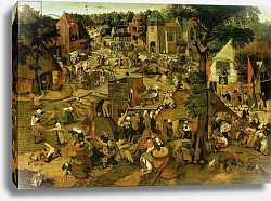 Постер Брейгель Питер Старший Fair with Theatrical Presentation, c.1600 Постер Брейгель Питер Старший Fair with Theatrical Presentation, c.1600