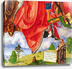 Постер Дюрер Альбрехт The Landauer Altarpiece, All Saints Day, detail showing self portrait, 1511 Постер Дюрер Альбрехт The Landauer Altarpiece, All Saints Day, detail showing self portrait, 1511