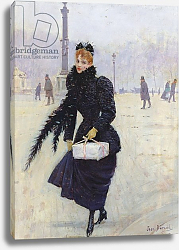 Постер Бакст Леон Parisian woman in the Place de la Concorde, c.1890 Постер Бакст Леон Parisian woman in the Place de la Concorde, c.1890