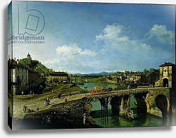 Постер View of an Old Bridge Over the River Po, Turin, 1745 Постер View of an Old Bridge Over the River Po, Turin, 1745