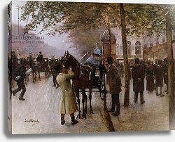 Постер Бакст Леон The Boulevards, Evening in Front of the Cafe Napolitain, late 19th century Постер Бакст Леон The Boulevards, Evening in Front of the Cafe Napolitain, late 19th century