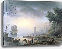 Постер Верне Клод Seaport at Dawn, 1751 Постер Верне Клод Seaport at Dawn, 1751