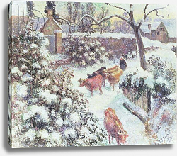 Постер Писсарро Камиль (Camille Pissarro) Effet de Neige a Montfoucault, 1882 Постер Писсарро Камиль (Camille Pissarro) Effet de Neige a Montfoucault, 1882