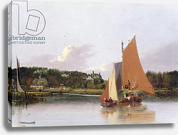 Постер Станнард Джозеф Boats on the Yare near Bramenton, Norfolk, 1828 Постер Станнард Джозеф Boats on the Yare near Bramenton, Norfolk, 1828